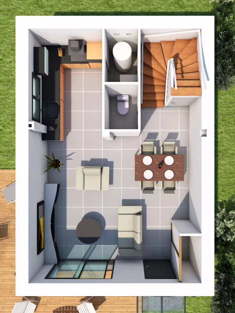 Image du modèle de maison INTERIEUR RDC 1.0