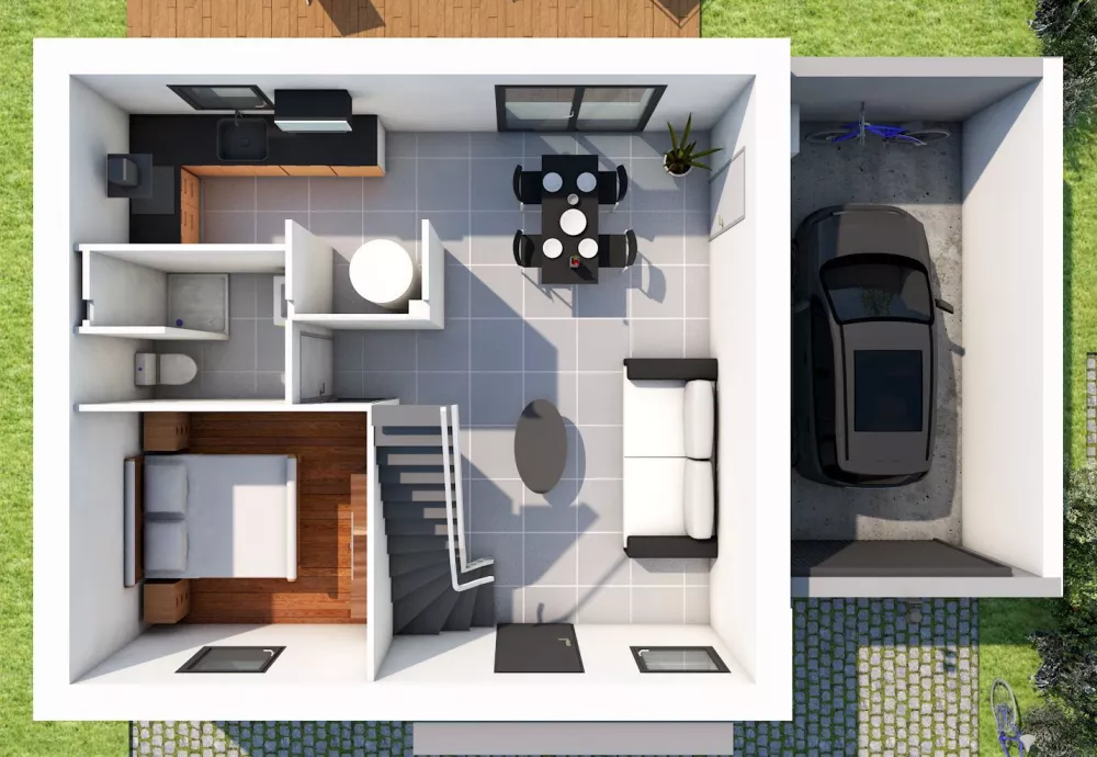 Image du modèle de maison INTERIEUR RDC 1.0