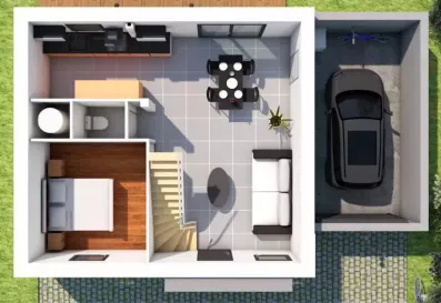Image du modèle de maison INTERIEUR RDC 1.0