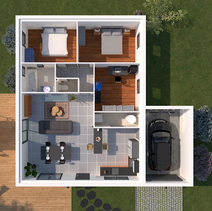 Image du modèle de maison INTERIEUR RDC