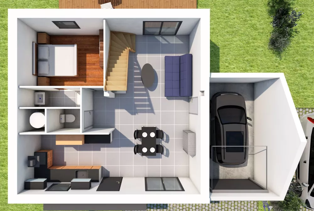 Image du modèle de maison INTERIEUR RDC 1.0