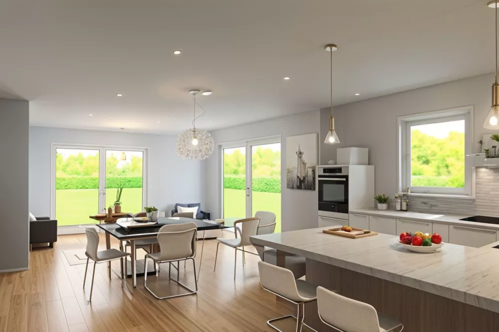 Image du modèle de maison vue cuisine et salle a manger