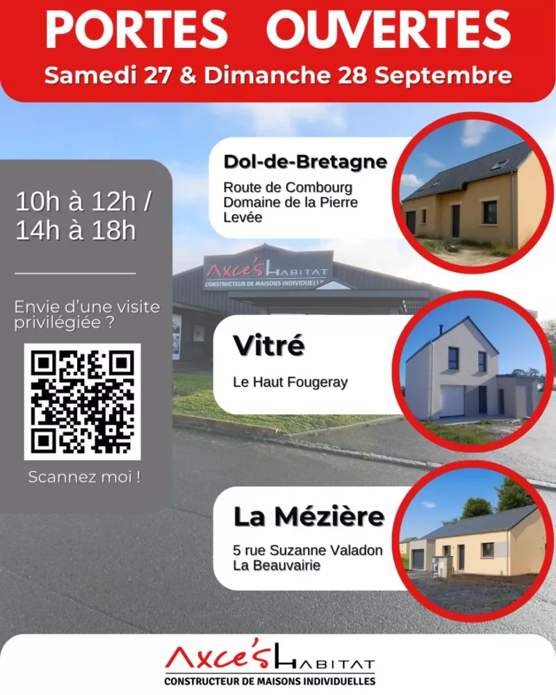 Image du modèle de maison invitation portes ouvertes générales