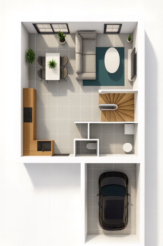 Image du modèle de maison maison étage AX4V1_interieur_RDC - copie