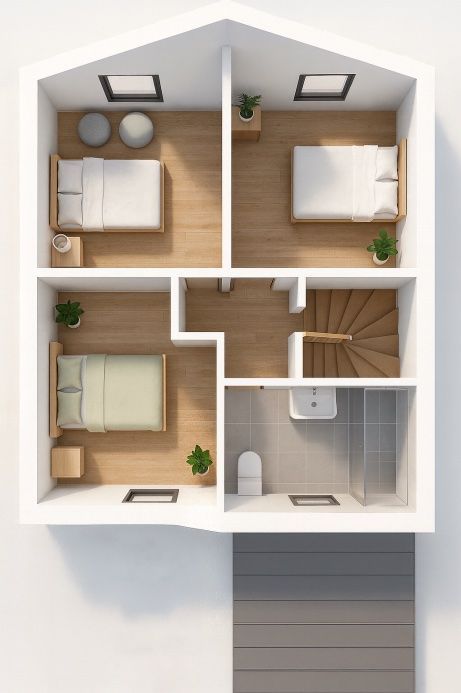 Image du modèle de maison maison étage AX4V1_interieur_etage - copie