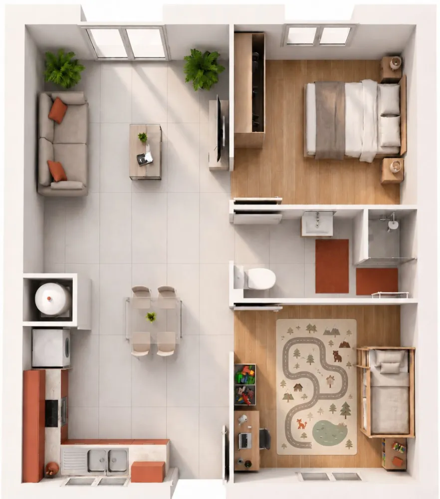 Image du modèle de maison vu_de_dessus_500