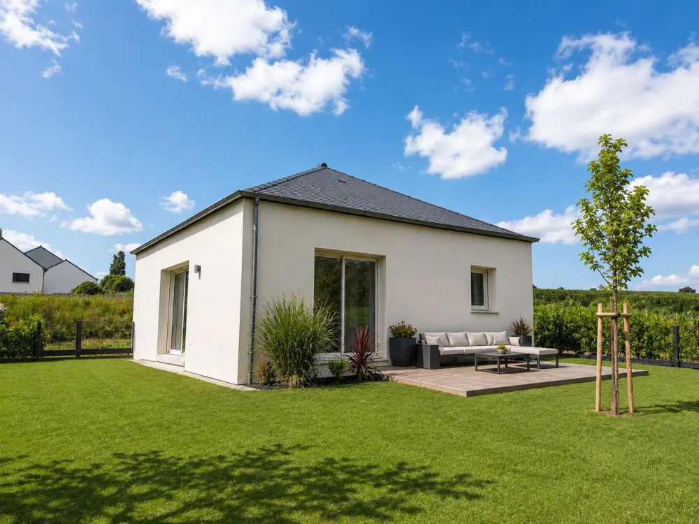 Image du modèle de maison Arrière réel