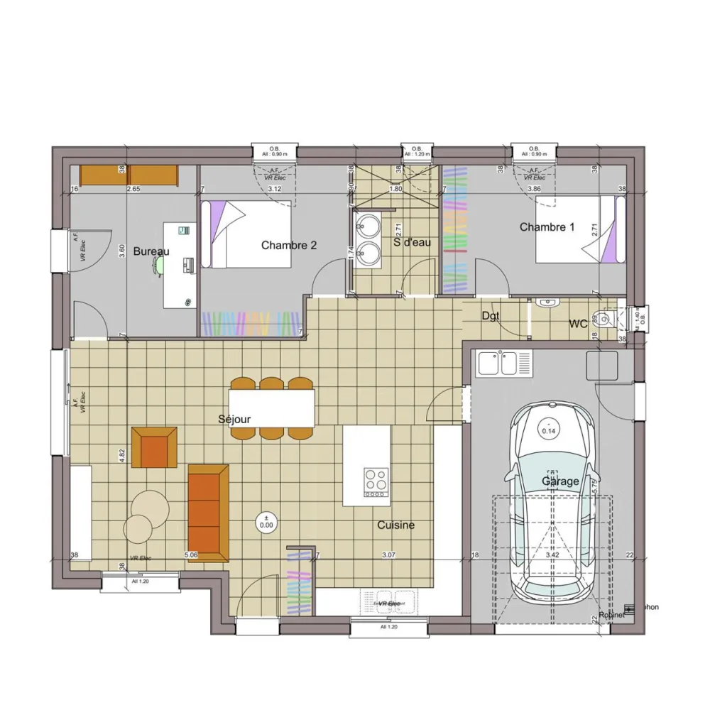Image du modèle de maison plan rdc