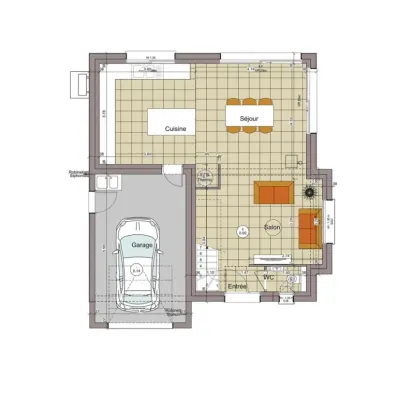 Image du modèle de maison plan rdc