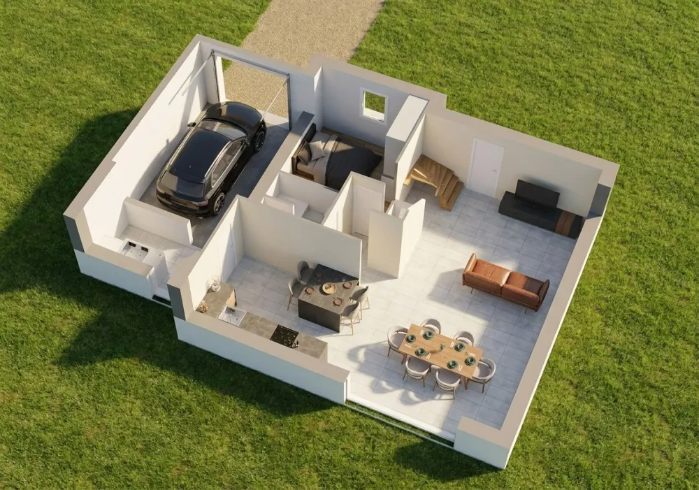 Image du modèle de maison MET20 - Vue3Intjpg