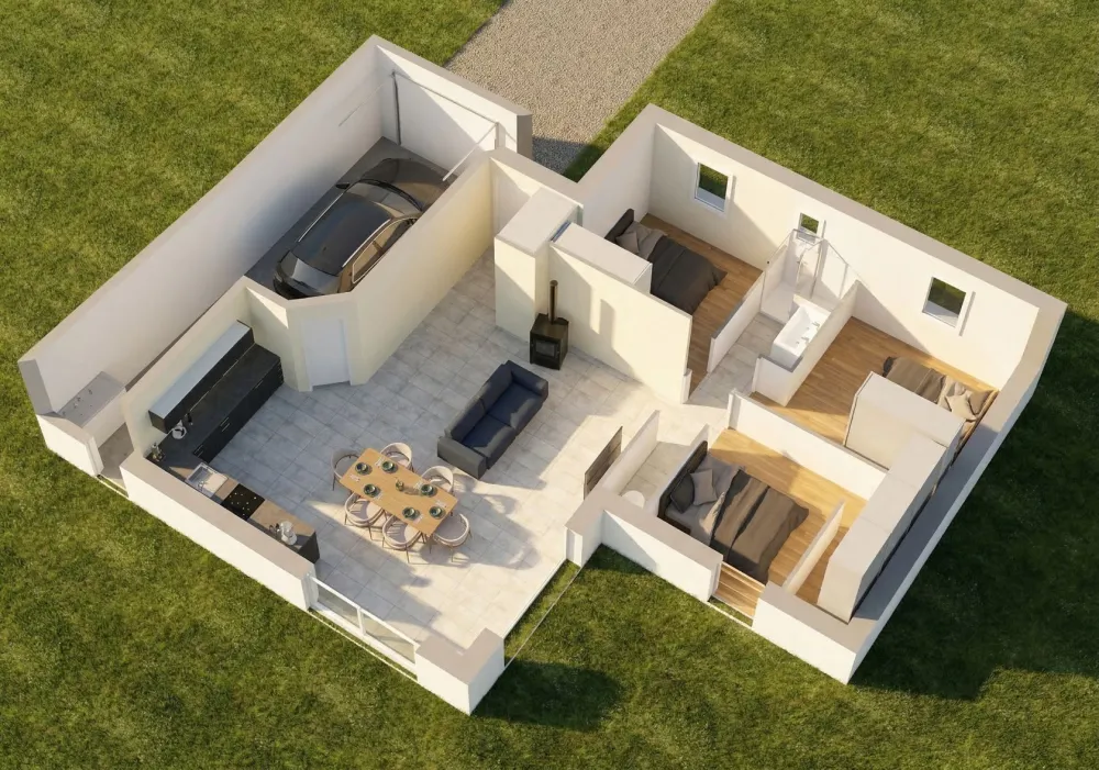 Image du modèle de maison MPP33 Vue3INT