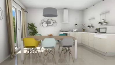 Image du modèle de maison cuisine 1-3D