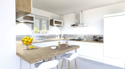 Image du modèle de maison cuisine-3D