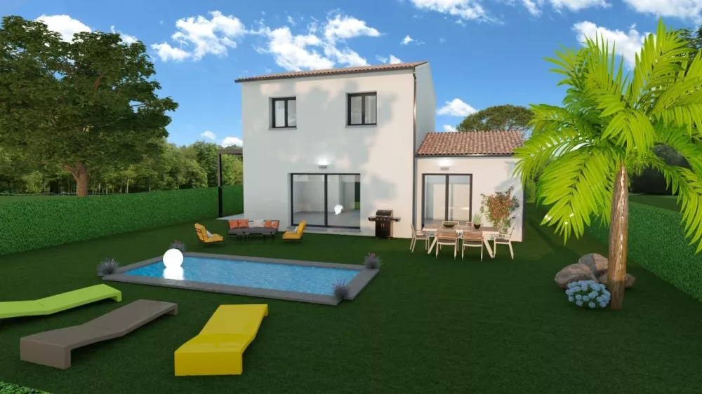 Image du modèle de maison LISBONNE-3D-ARRIERE