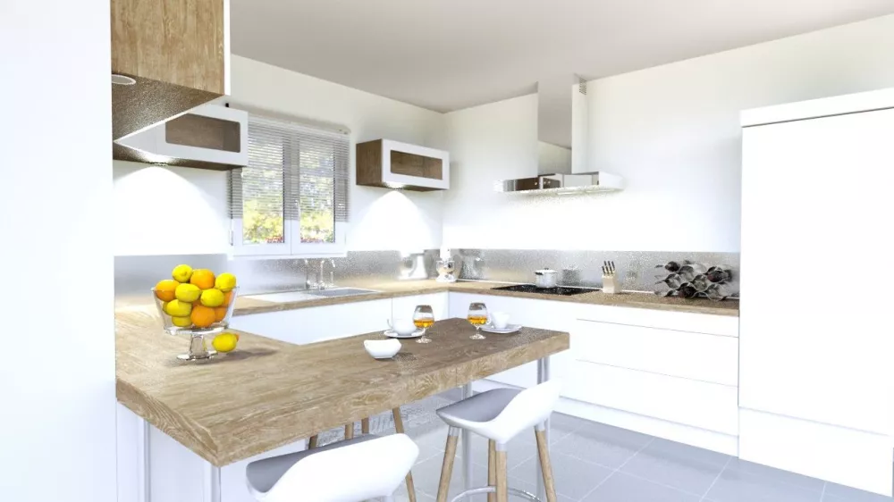 Image du modèle de maison cuisine-3D