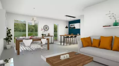 Image du modèle de maison salon-cuisine-3D