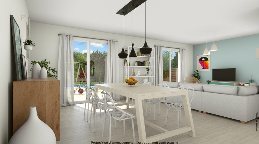 Image du modèle de maison salon-3D