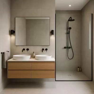 Image du modèle de maison Salle de bain moderne et épurée