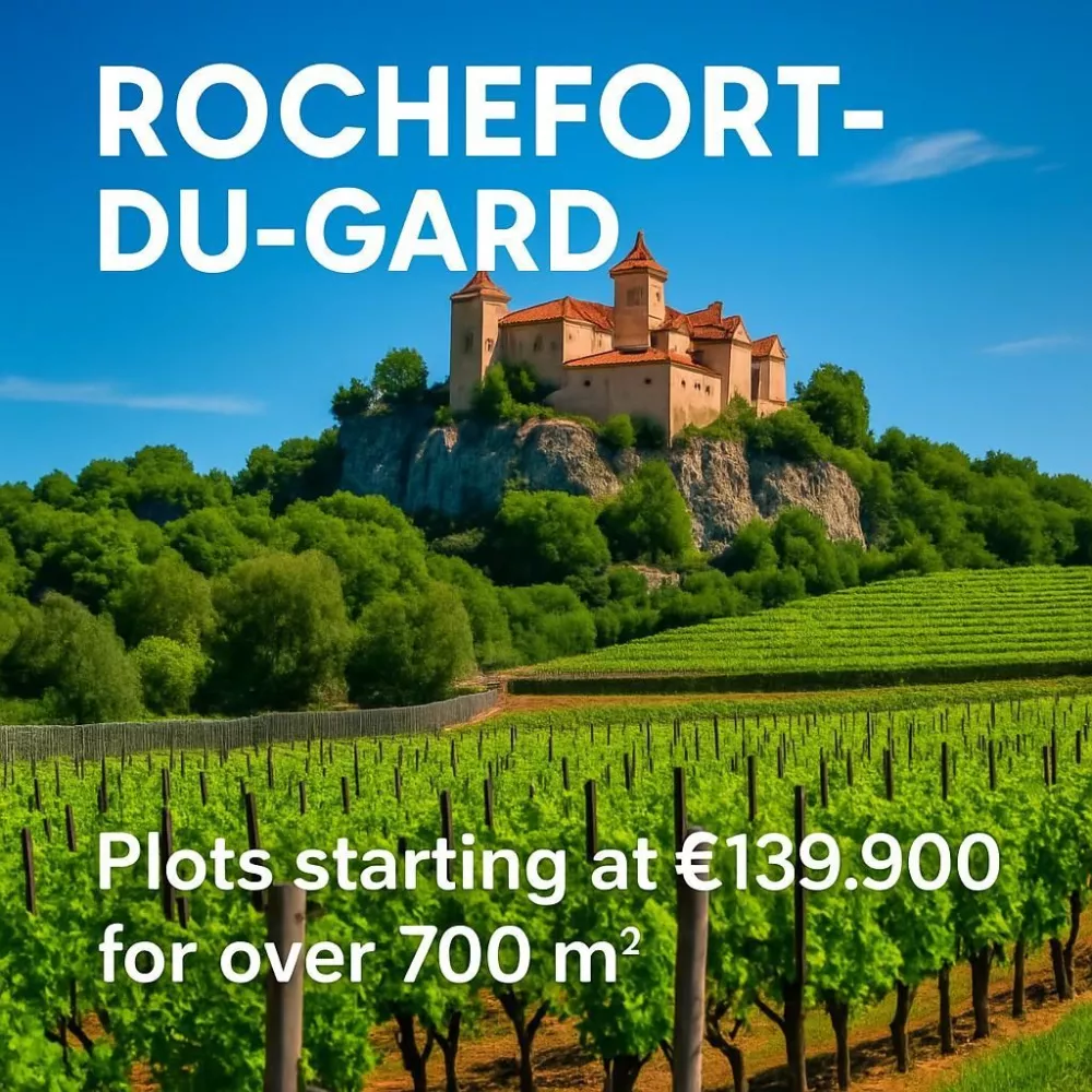 Image du terrain Terrain à bâtir de 703 m² à ROCHEFORT-DU-GARD (30)