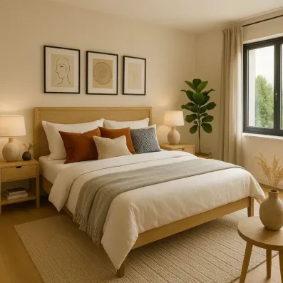 Image du modèle de maison Chambre scandinave baignée de lumière