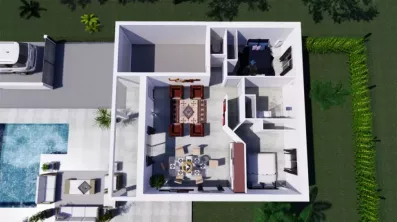 Image du modèle de maison 3D éclatée E