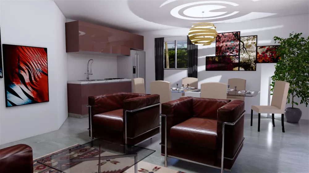 Image du modèle de maison 3D Intérieur E(2)