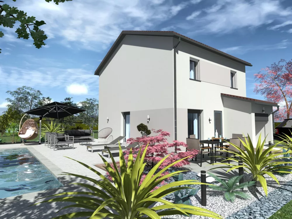 Image du modèle de maison MODELE B_Vue 3D