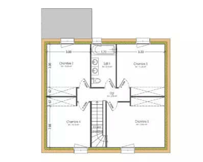 Image du modèle de maison PLAN ETAGE-sans cotes