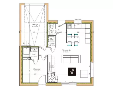 Image du modèle de maison PLAN RDC-sans cotes