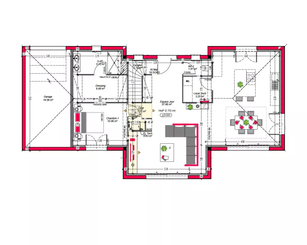 Image du modèle de maison PLAN RDC