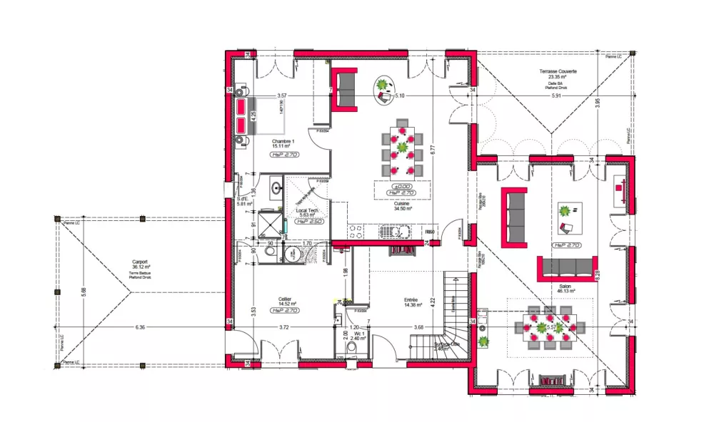 Image du modèle de maison PLAN RDC