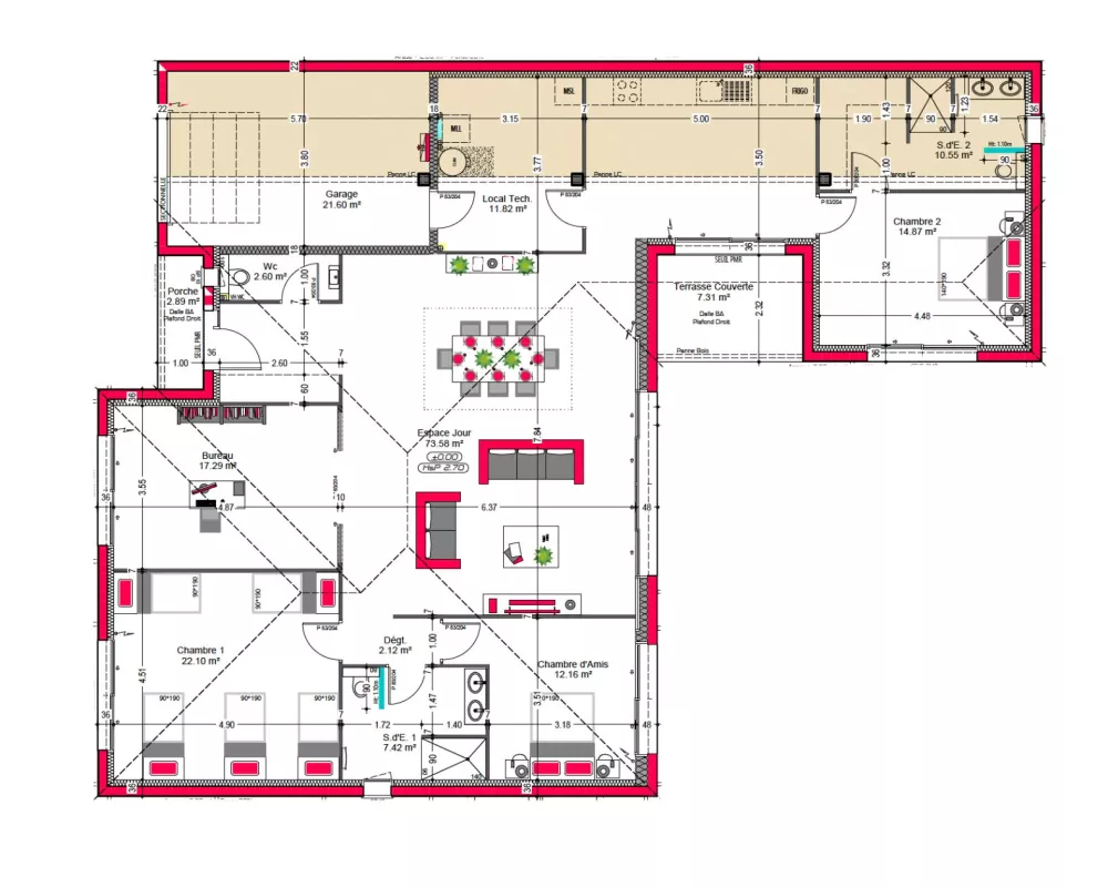 Image du modèle de maison PLAN-RDC