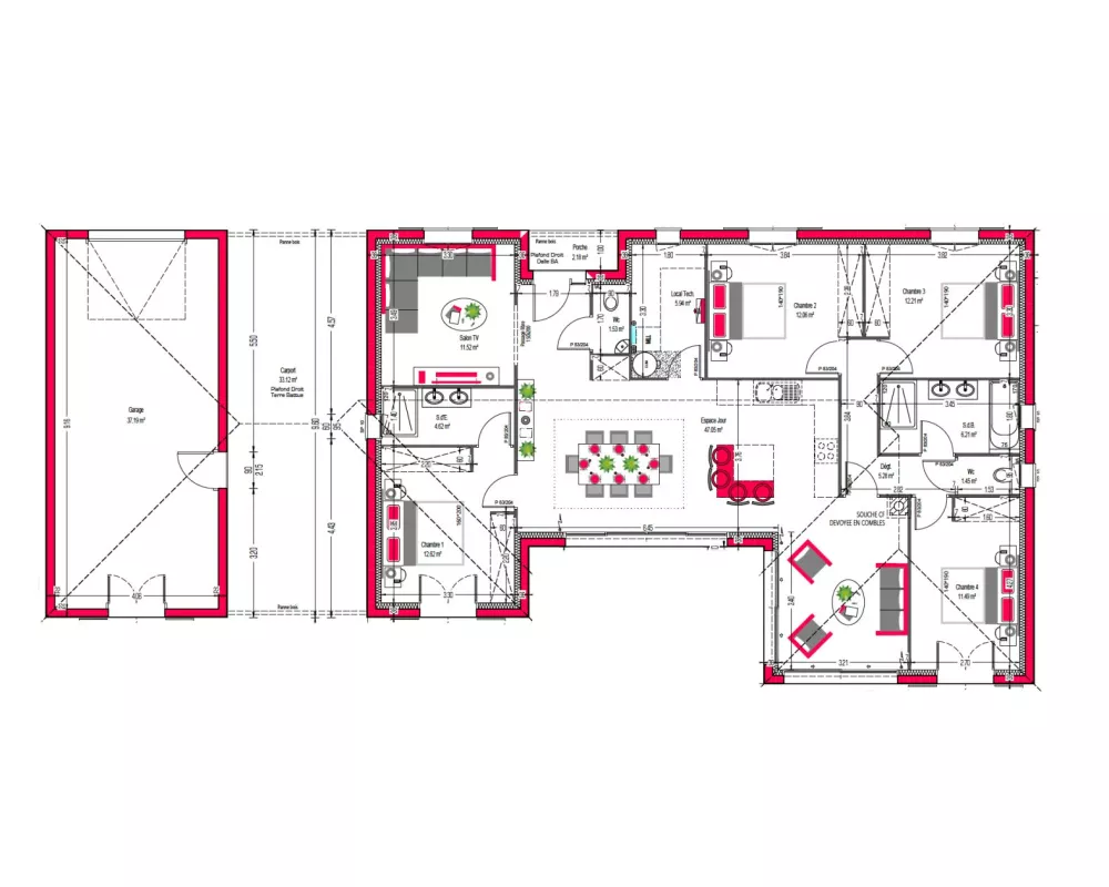 Image du modèle de maison PLAN-RDC