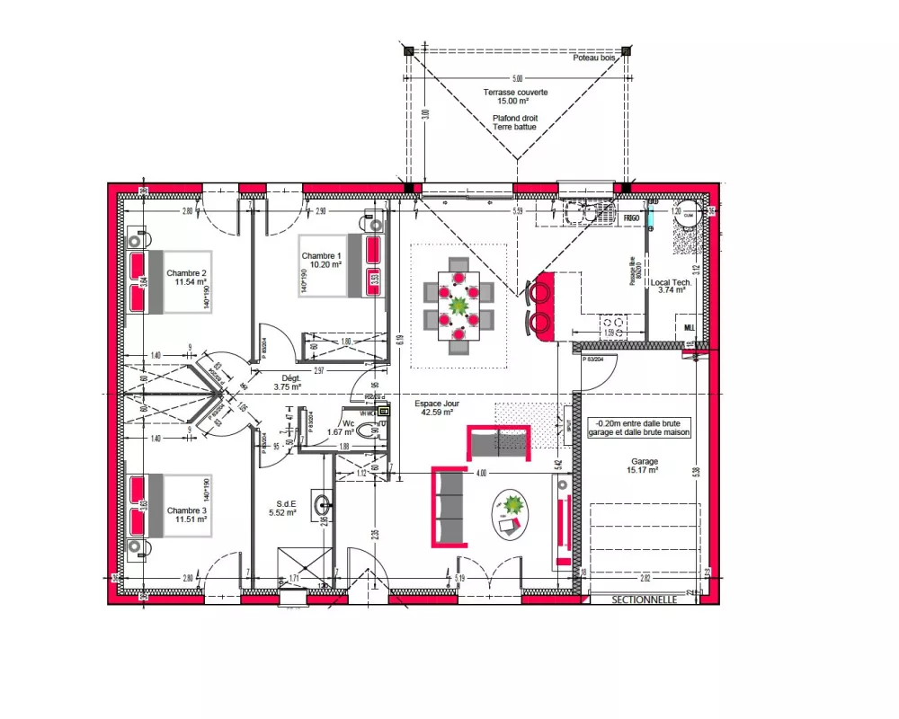 Image du modèle de maison PLAN-RDC
