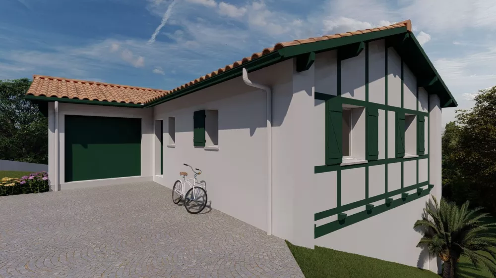 Image du modèle de maison Projet Ascain entrée