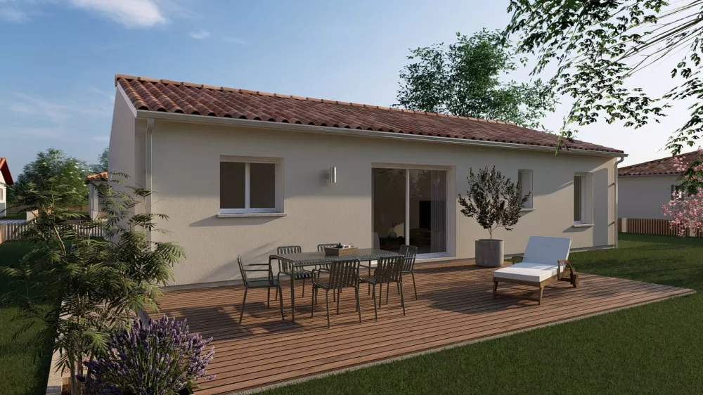 Image du modèle de maison 2ch_70_garage_V6_sans option_BLANC__visuel 02