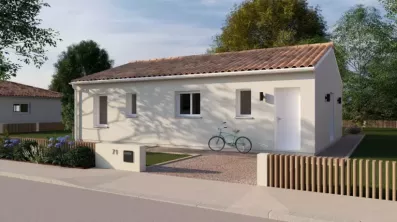 Image du modèle de maison 01. RDC 80m² - AV - Toiture 2 pans - BLANC