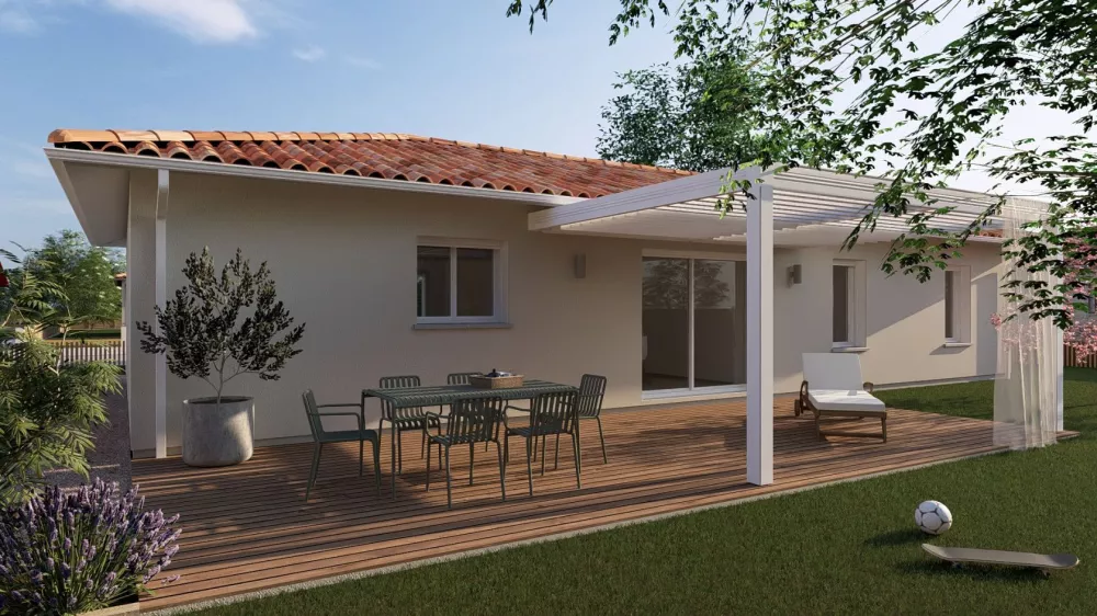 Image du modèle de maison 3ch_100_Garage_V1_option men blanches_2 - Photo