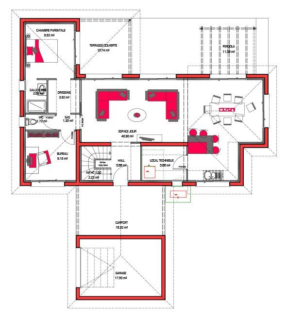 Image du modèle de maison Plan-Elaura 120 + G RDC - sans cotes