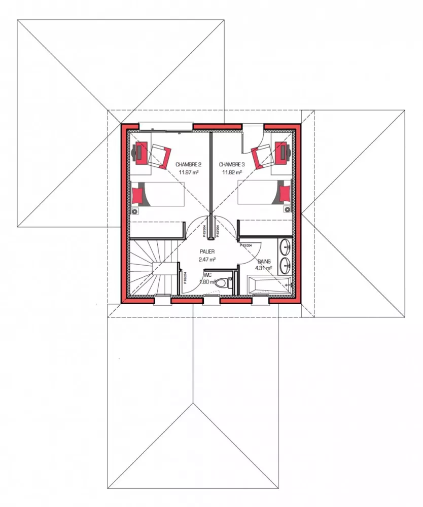 Image du modèle de maison FLORIDA 105 + G ETAGE - sans cotes