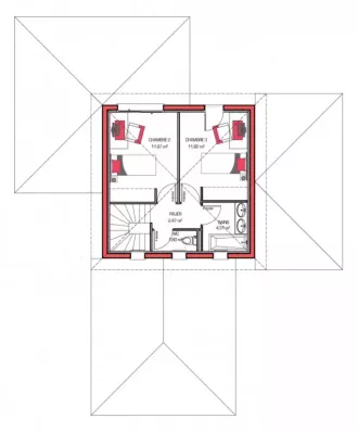 Image du modèle de maison FLORIDA 105 + G ETAGE - sans cotes