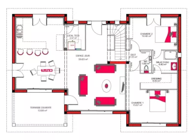 Image du modèle de maison ZOLA 140 RDC - sans cotes