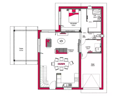 Image du modèle de maison NEREA 110 + G RDC-sans cotes