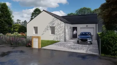 Image du modèle de maison VUE AVANT PLAN TYPE L AVANT