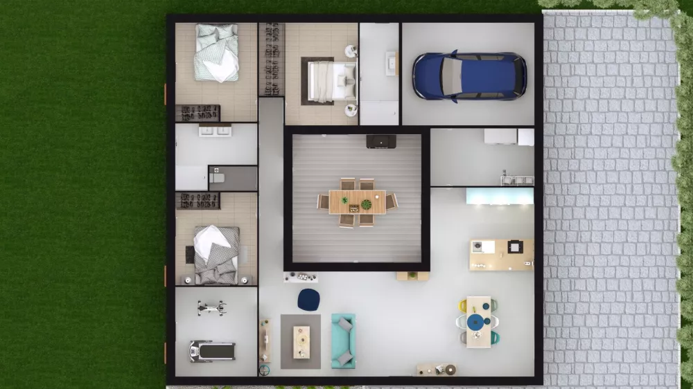 Image du modèle de maison Vue 2D