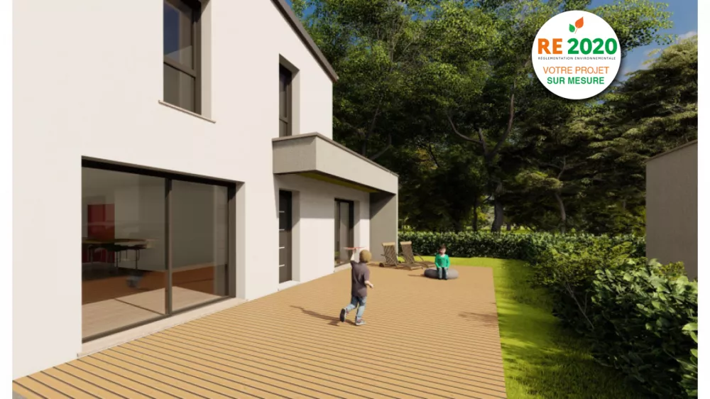 Image du modèle de maison Lot 2 Façade Sud 2