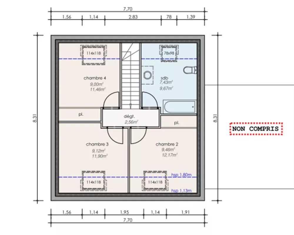 Image du modèle de maison PLANS ETAGE DUBREUIL