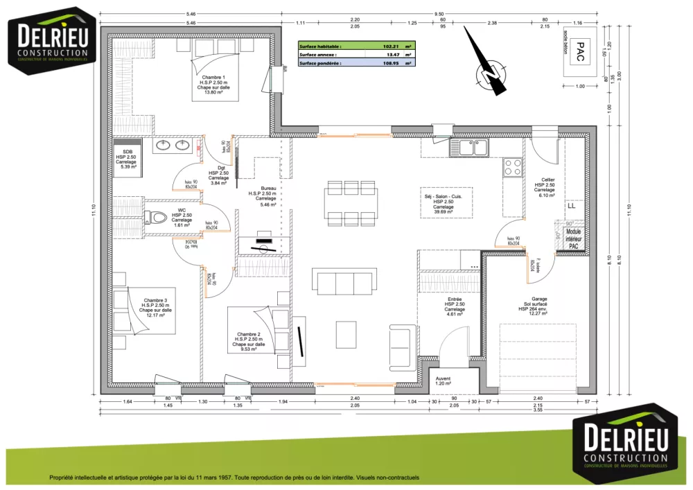 Image du modèle de maison MARTINES RECTANGLE PISCINE PLAN