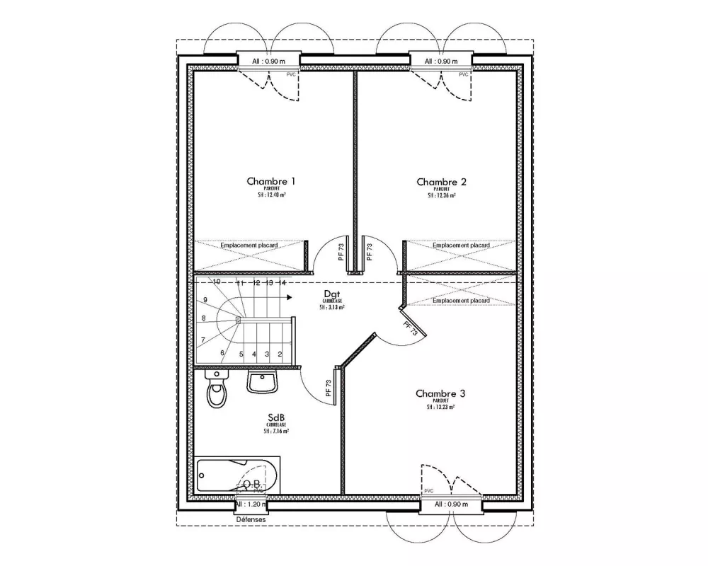 Image du modèle de maison DAUPHINE-1-ETAGE sans cotes