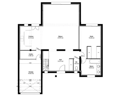 Image du modèle de maison AP-Chesnel2_Plan RDC sans cotes